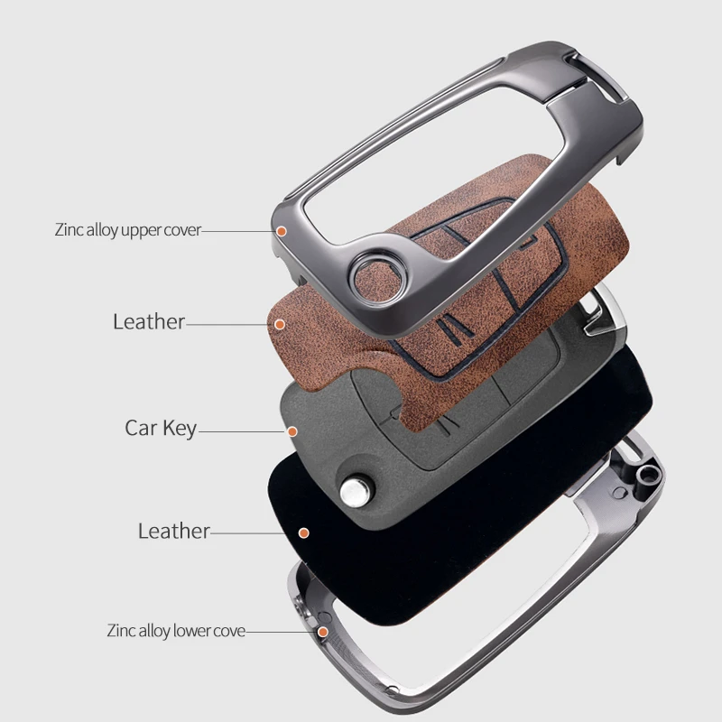 Leather Car Key Case Full Cover for Vauhxall Opel Insignia Astra H Corsa D Vectra Zafira Signum Holder 3 Buttons Fob Accessories