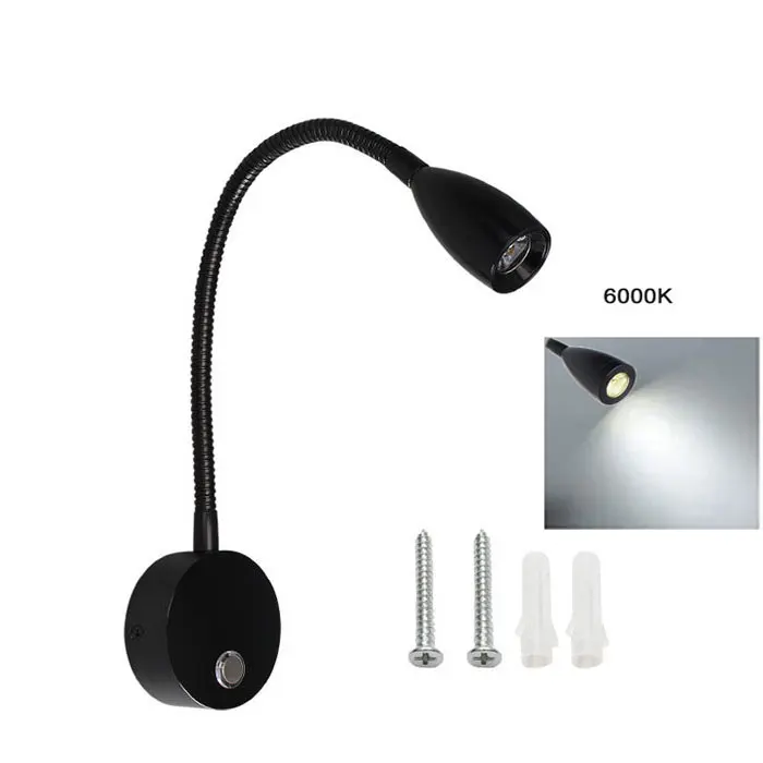 GY DC12V 24V RV dimmbare Leselampe mit Typ C USB-Ladegerät, Touch-Schalter 2 USB-Ladeanschlüsse LED-Licht für Boot, Wohnmobil, Van, Trail 4