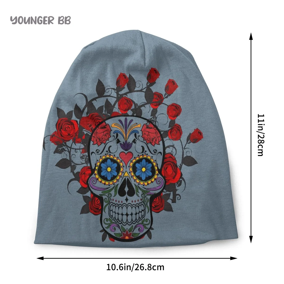 Bonnet Hats Mexico Skull Sugar Men Women's Knitting Hat Skulls And Roses Winter Warm Cap Beanies Thermal Elastic Caps