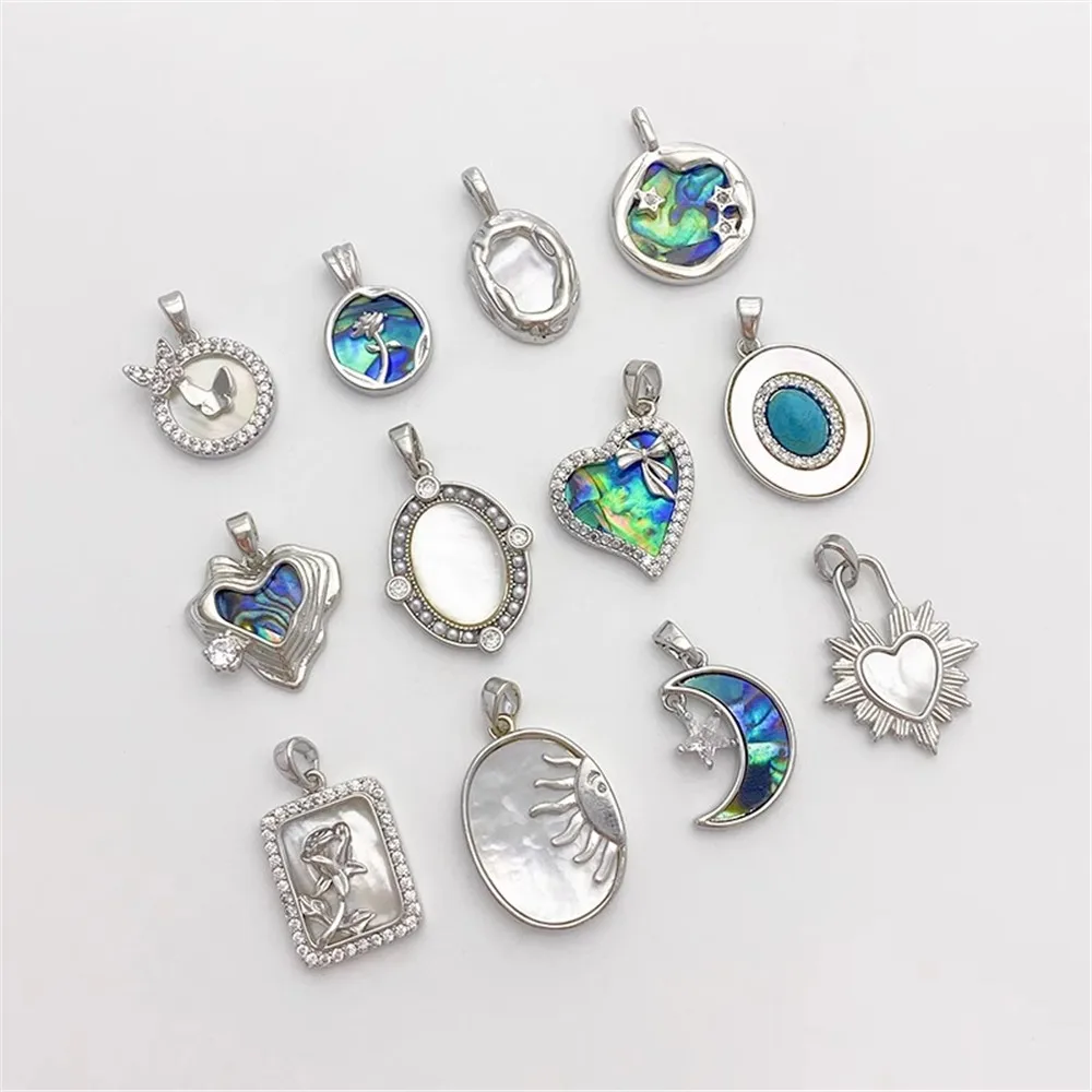 

Позолоченный 18-каратный натуральный циркон в виде ракушки для матери, подвеска с цветком любви, ювелирные изделия «сделай сам», бусины для ожерелья, браслета, аксессуары для рукоделия