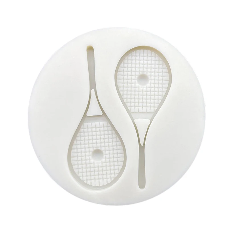 Tennis Racket Silicone Sugarcraft Mold Resin Tools Cupcake Baking Mould Fondant Cake Decorating Tools