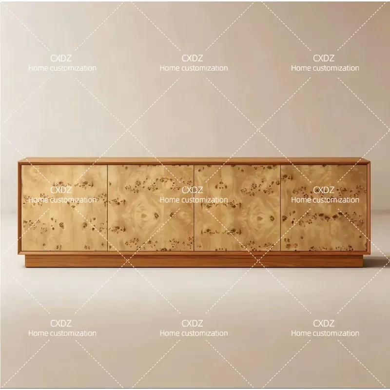 Medieval Style Tree Tumor Skin TV Cabinet Wabi Sabi Minimalist Retro Living Room Audio Visual Cabinet High Sense
