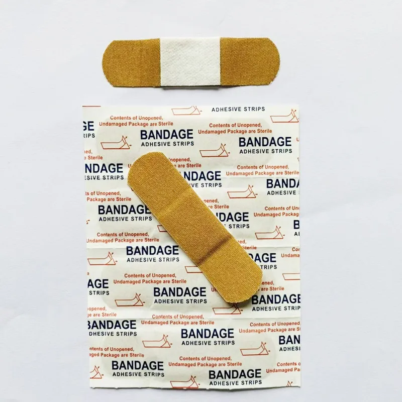 100pcs/set Breathable Elastic Band Aid Tinea Unguium Tape Sticker First Aid Patch Woundplast Emergency Kit Adhesive Bandage