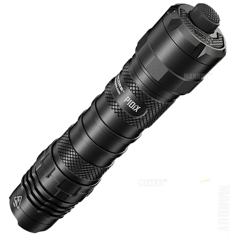 NITECORE P10i Rechargeable Flashlight + NTR10 Tactical Ring RSW2i Remote Switch GM02MH Mount 21700 Battery NTH10 Holster