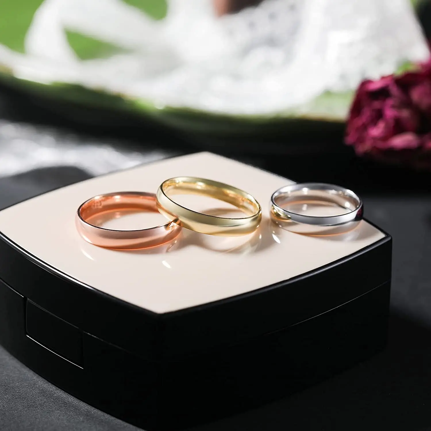 Trumium 2/ 4/6mm 925 Sterling Silver Ring High Polish Plain Dome Wedding Band Comfort Engraving