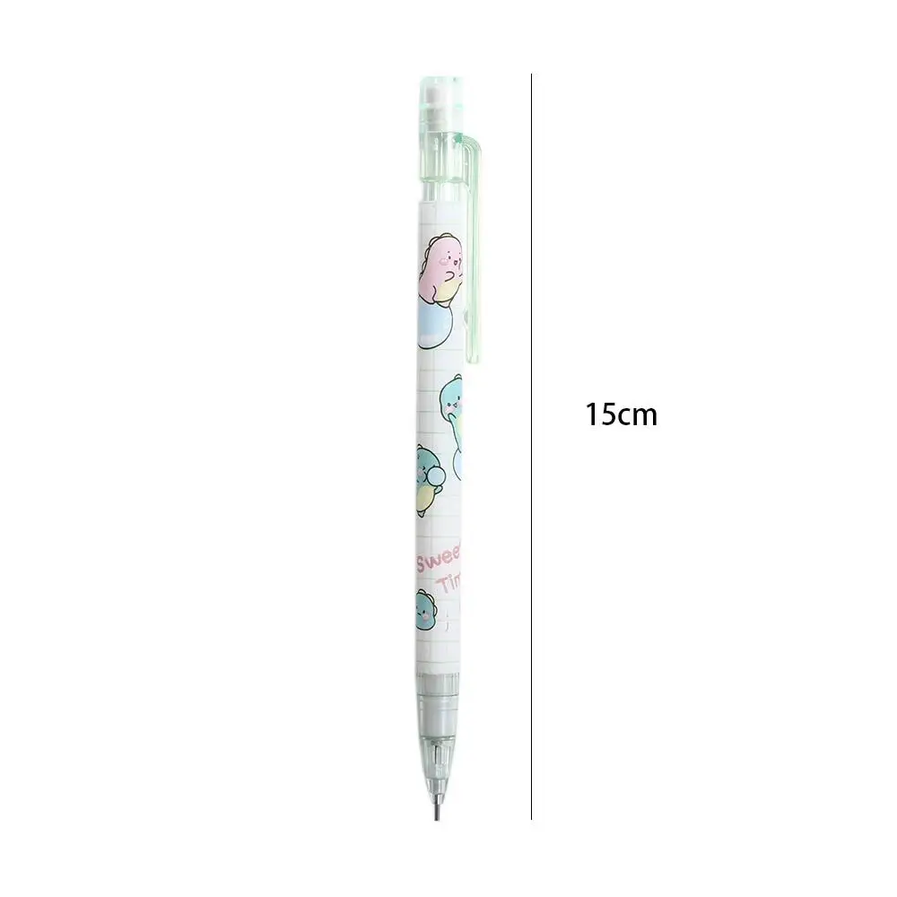Sekolah Kartun Korea dengan Penghapus untuk Alat Tulis Anak Pensil Mekanik Pensil Otomatis Pena Tekan Pensil Bergerak