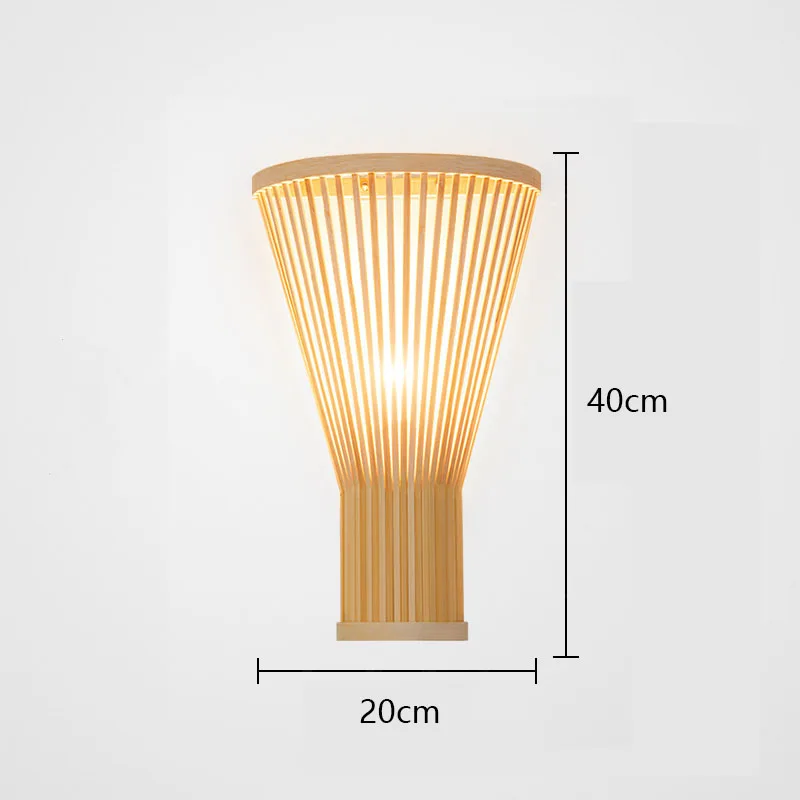 Modern Chinese Handwoven Creative Bamboo Art Wall Lamp Bamboo Art Modern Simple Bedroom Bedside Wall Lamp Aisle Bamboo Wall Lamp