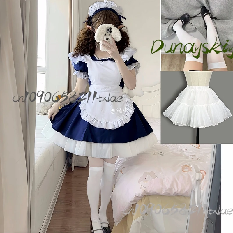 Plus Size Angel Maid Cosplay Dress - Anime Lolita Gothic Kawaii Costume cosplay  for Women Lace Apron Frilly Skirt