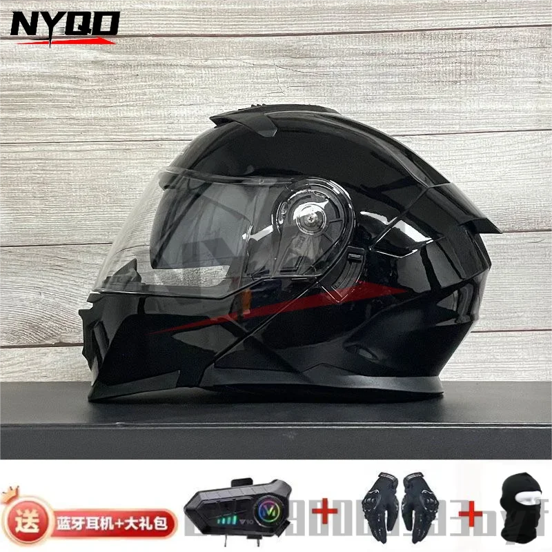 

Jiekai Motocross Professional Racing Helmet Motorcycle Flip Up Helmet Modular Dual Lens Bluetooth Helmets DOT Certification