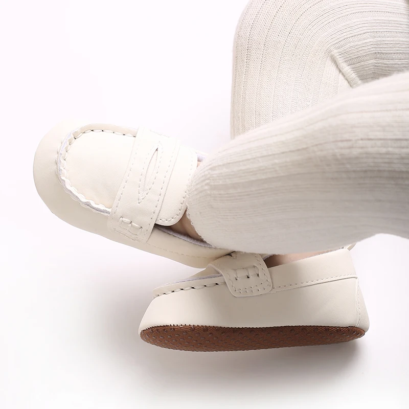 Einfarbige, lässige Baby-Wanderschuhe mit weicher Sohle, geeignet für Säuglinge und Kleinkinder im Alter von 0–1 Jahren, Bohnenschuhe und Vorfußschuhe – Detail 26