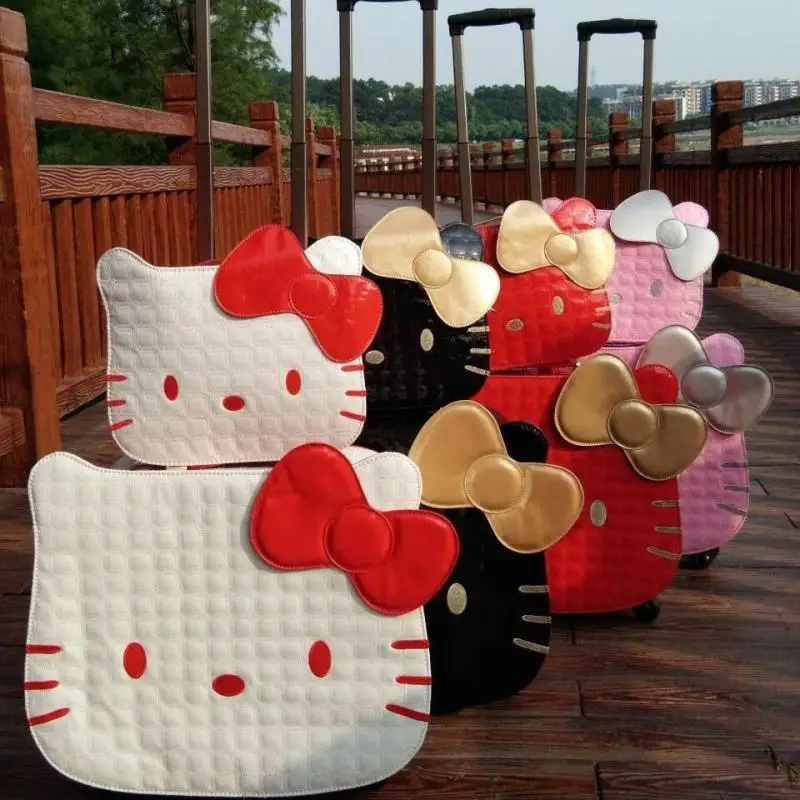 

Hot Miniso Kawaii 20 Inches Child Trolley Case Hello Kitty Cartoon Riding Universal Wheel Boarding Suitcase Fashion New Style