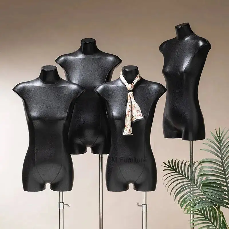 

Flat Body Female Mannequin, PU Leather Display Form for Women's Clothing Store Full Body Dress Form with Stand Mannequins JT40M