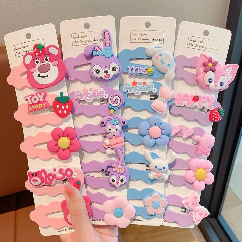 

Kawaii Cinnamoroll Sanrio Lovely Hair Clips Cartoon Pattern Cartoon Pattern Children Birthday Headwear Presents for Girls