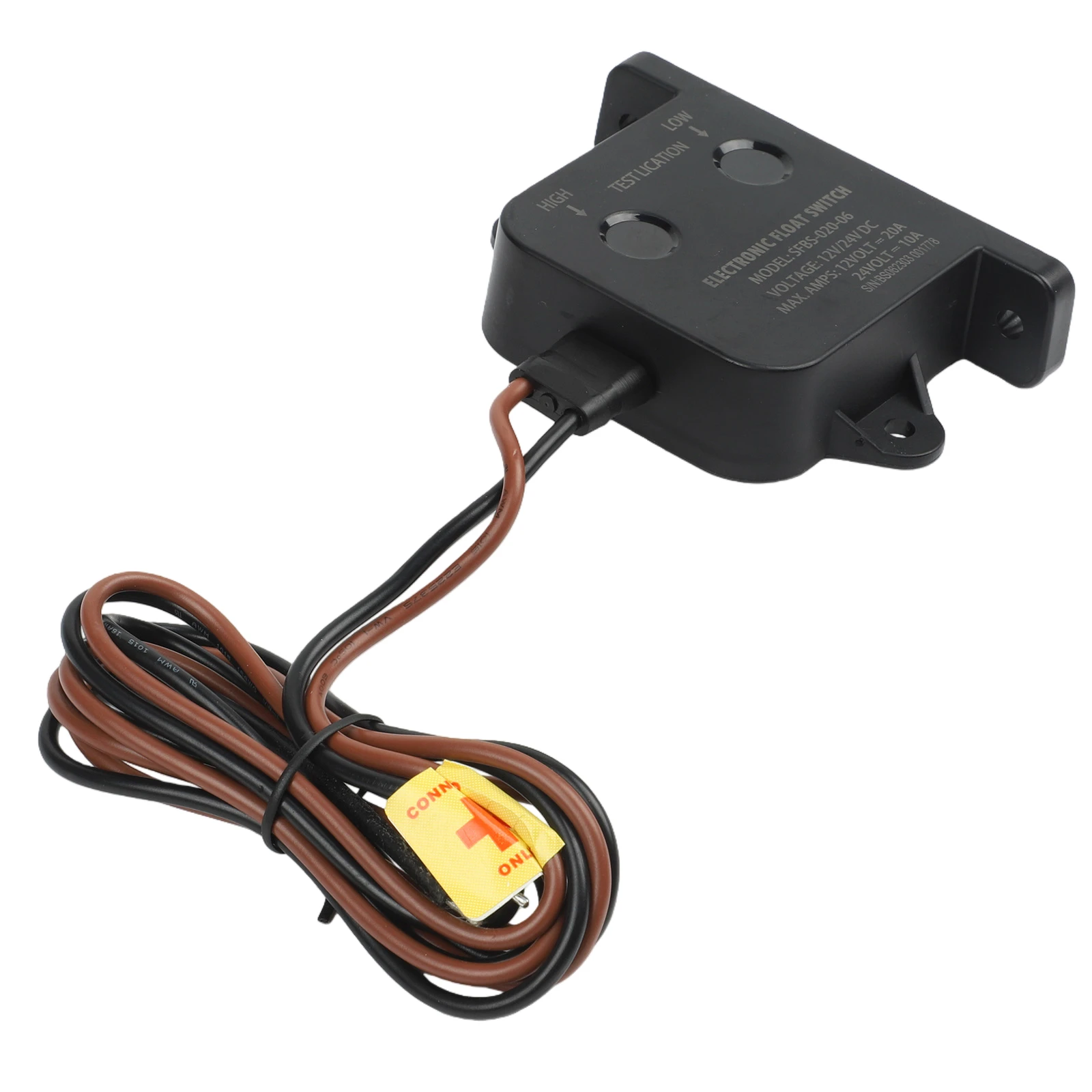 Automatic Water Level Sensor Bilge Float Switch Built-in Delay Function Flame-retardant ABS Material 18AWG Wire Gauge
