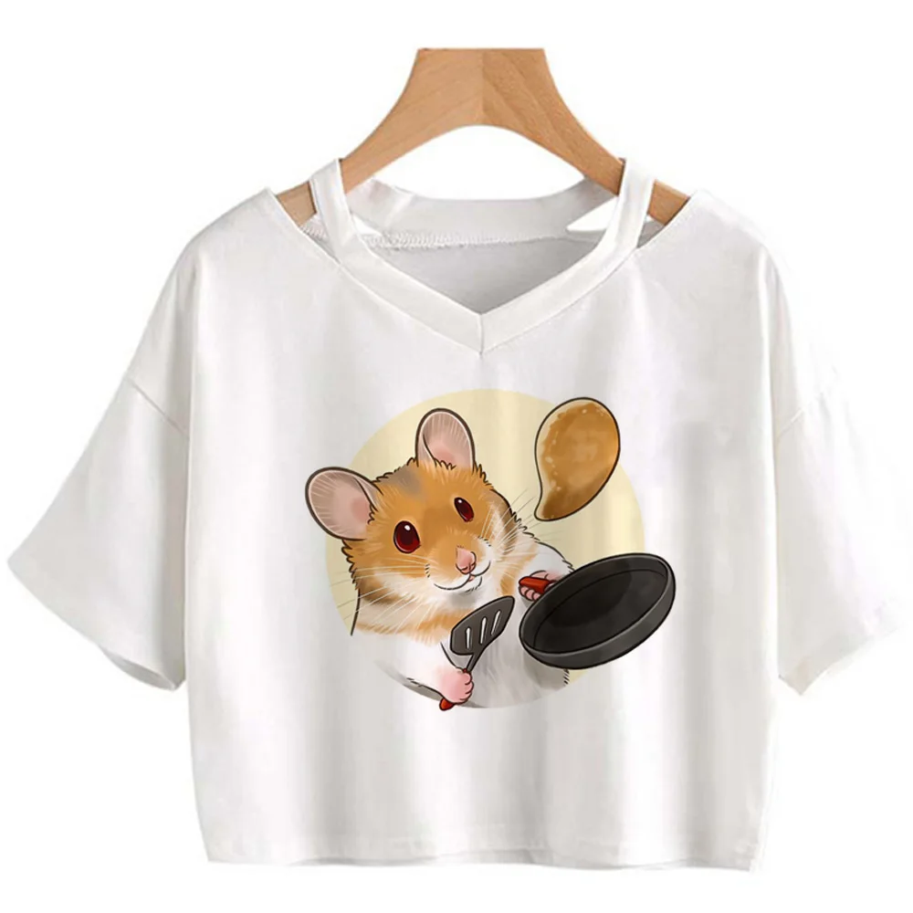 

Hamster Tee women streetwear Tee female 2000s clothes