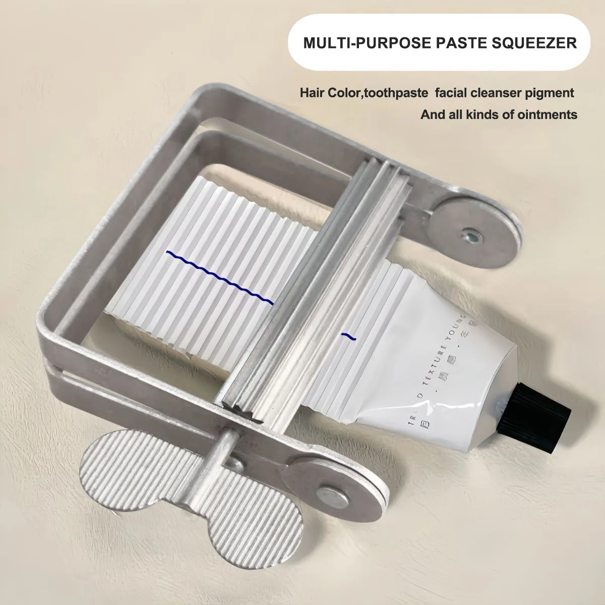 Metal Toothpaste Tube Squeezer - Large Multifunctional Tube Wringer Roller Dispenser for Hair Color Dye, Paint Tubes, H