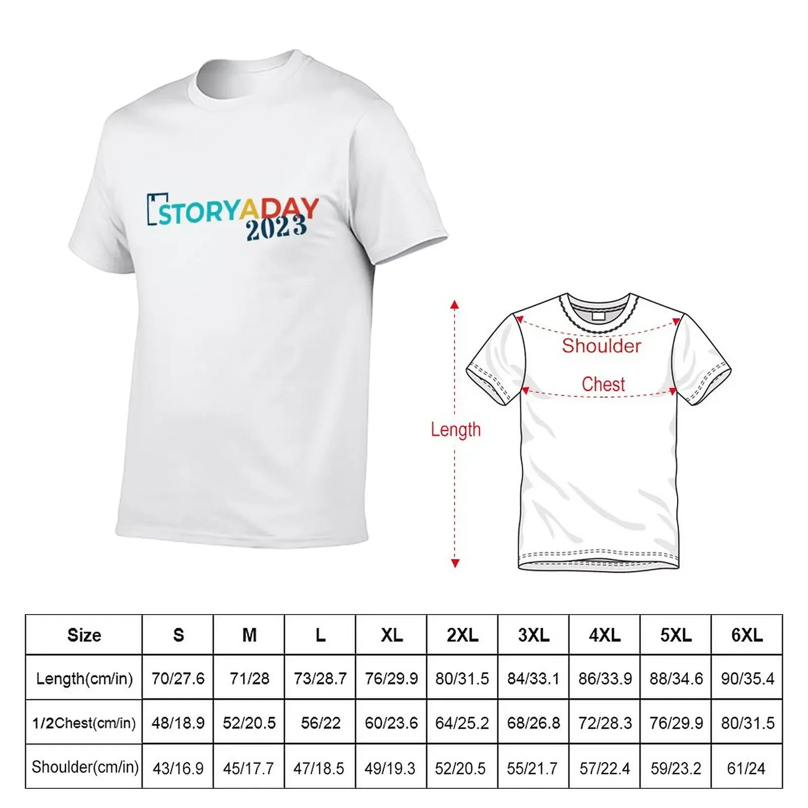 New StoryADay 2023 Participant Swag T-Shirt korean fashion custom t shirts boys white t shirts mens vintage t shirts