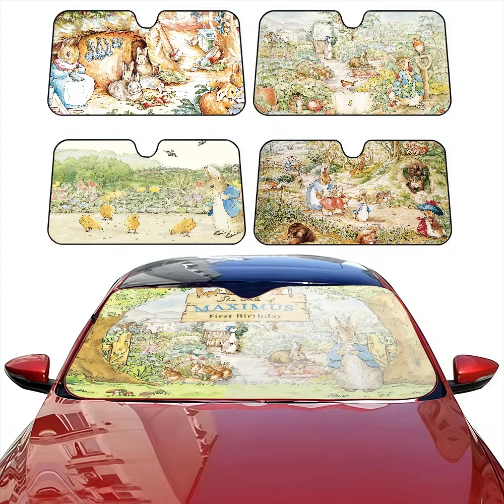 

Мультфильм милый P-PeterS R-RabbitS автомобиль SunSha лобовое стекло анти-УФ автомобильное окно лобовое стекло крышка Sun Sha авто козырек