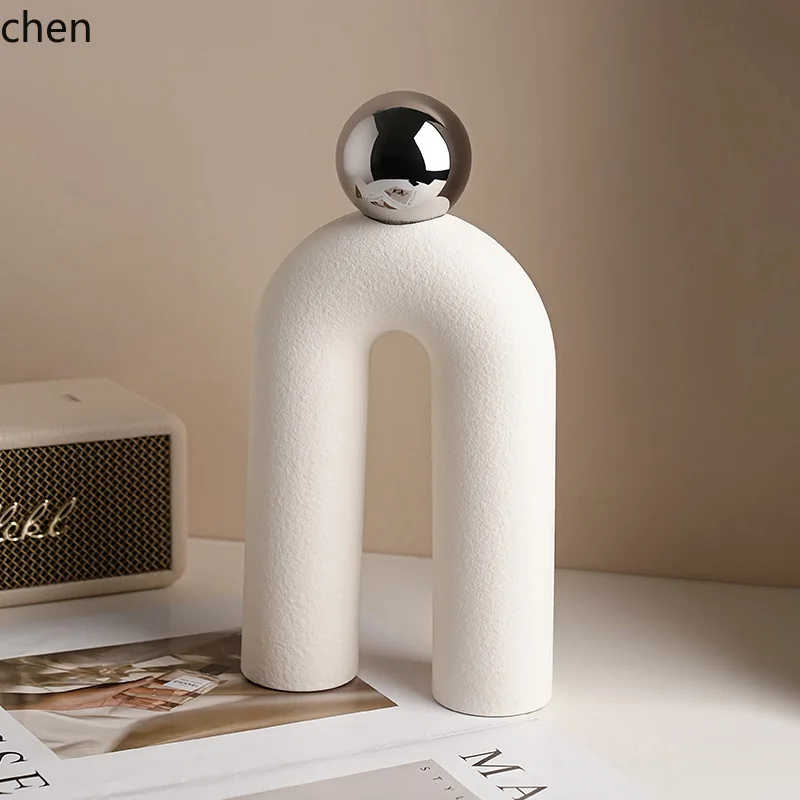 YFY Vintage Abstract Art Unique Niche Arch Ball Ornament Soft Decor Home Decoration Wine Cabinet Decoration