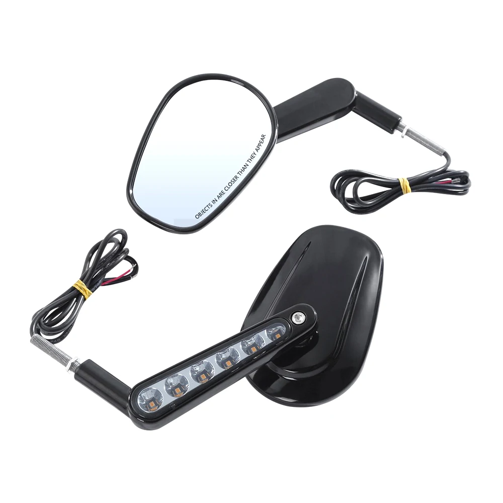 

For Harley-Davidson Softail Low Rider S Street Bob Street Glide LED Rearview Mirror Motorcycle Accessory
