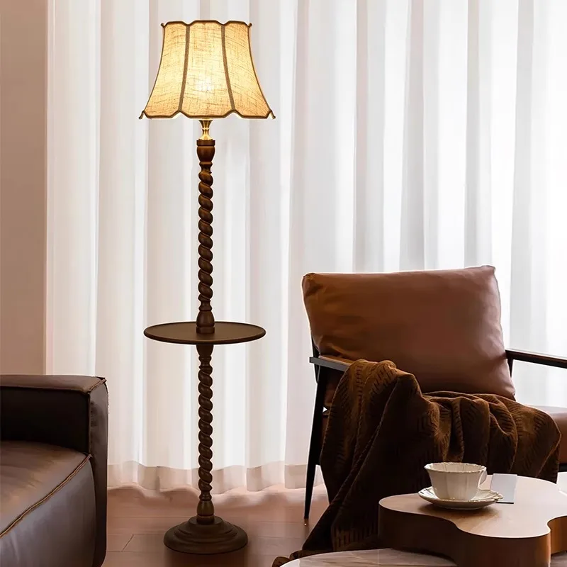 Medieval decorative floor lamp integrated creative atmosphere bedroom bedside lamp next to sofa