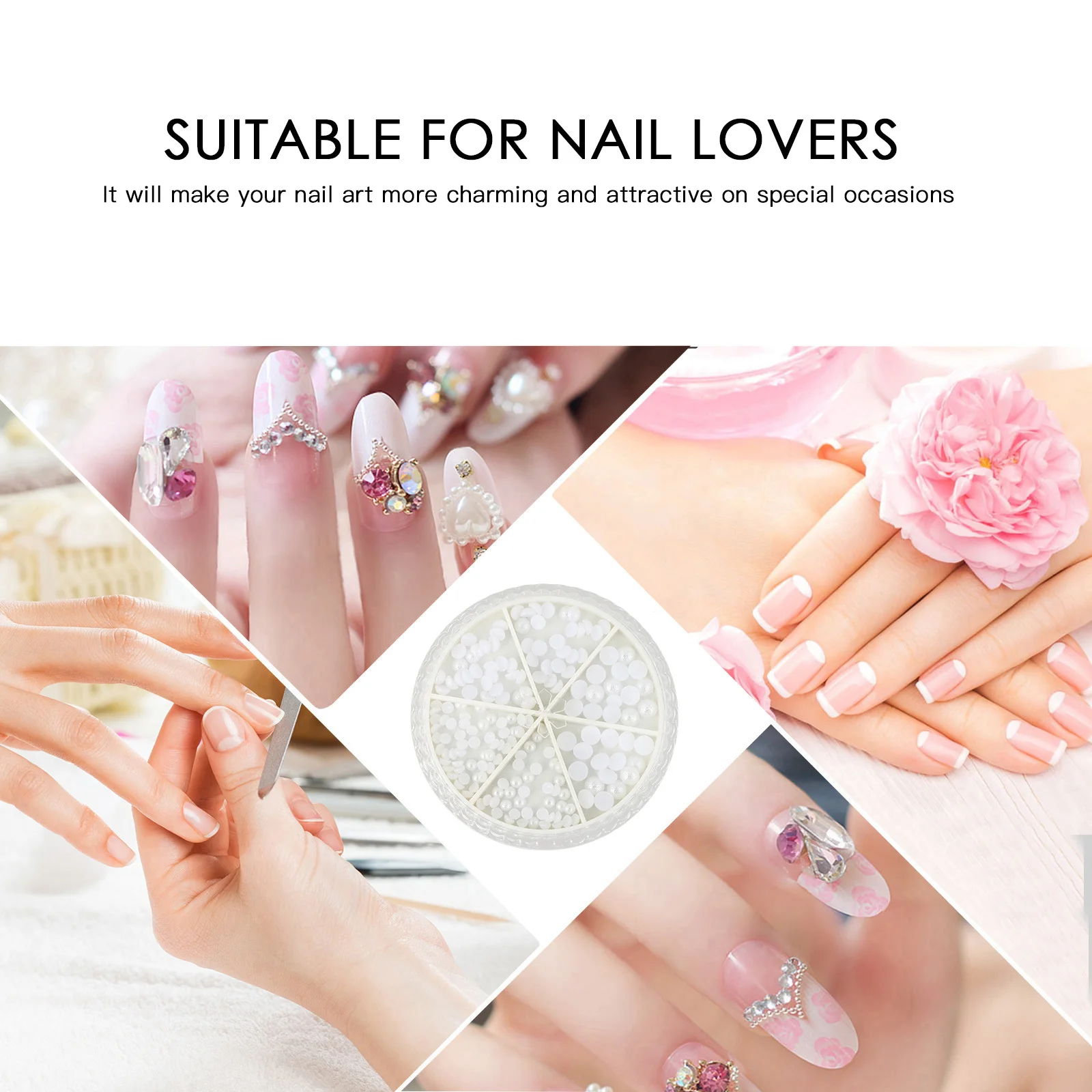 

Pearl Nail Art Decorations Manicures Charms Decorative Abs Exquisite Ornaments Decors Pearls