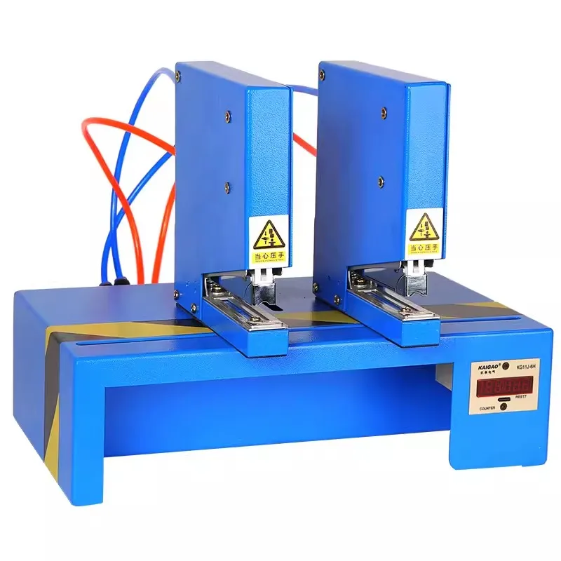 Automatic Desktop 2 Heads Packaging Header Cards Stapling Machine for Retail