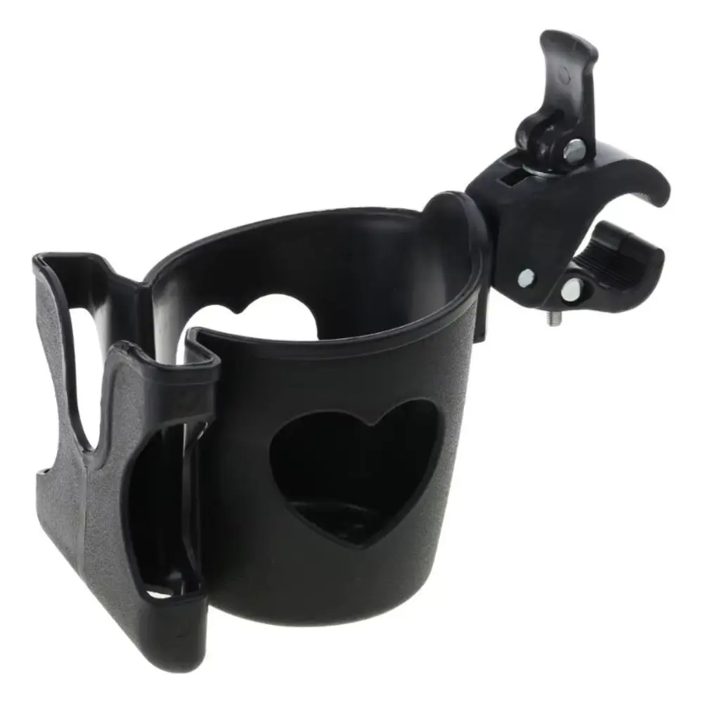 Baby Stroller Water Cup Holder 2-in-1 Multi-function Milk Bottle Rack Black White Baby Pram Mobile Phone Holder