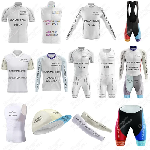 Imagen 1 del producto Uniforme de bicicleta de equipo personalizado, ropa de Ciclismo de carreras para las cuatro estaciones, Maillot de Ciclismo para Hombre, diseño artesanal, 2024