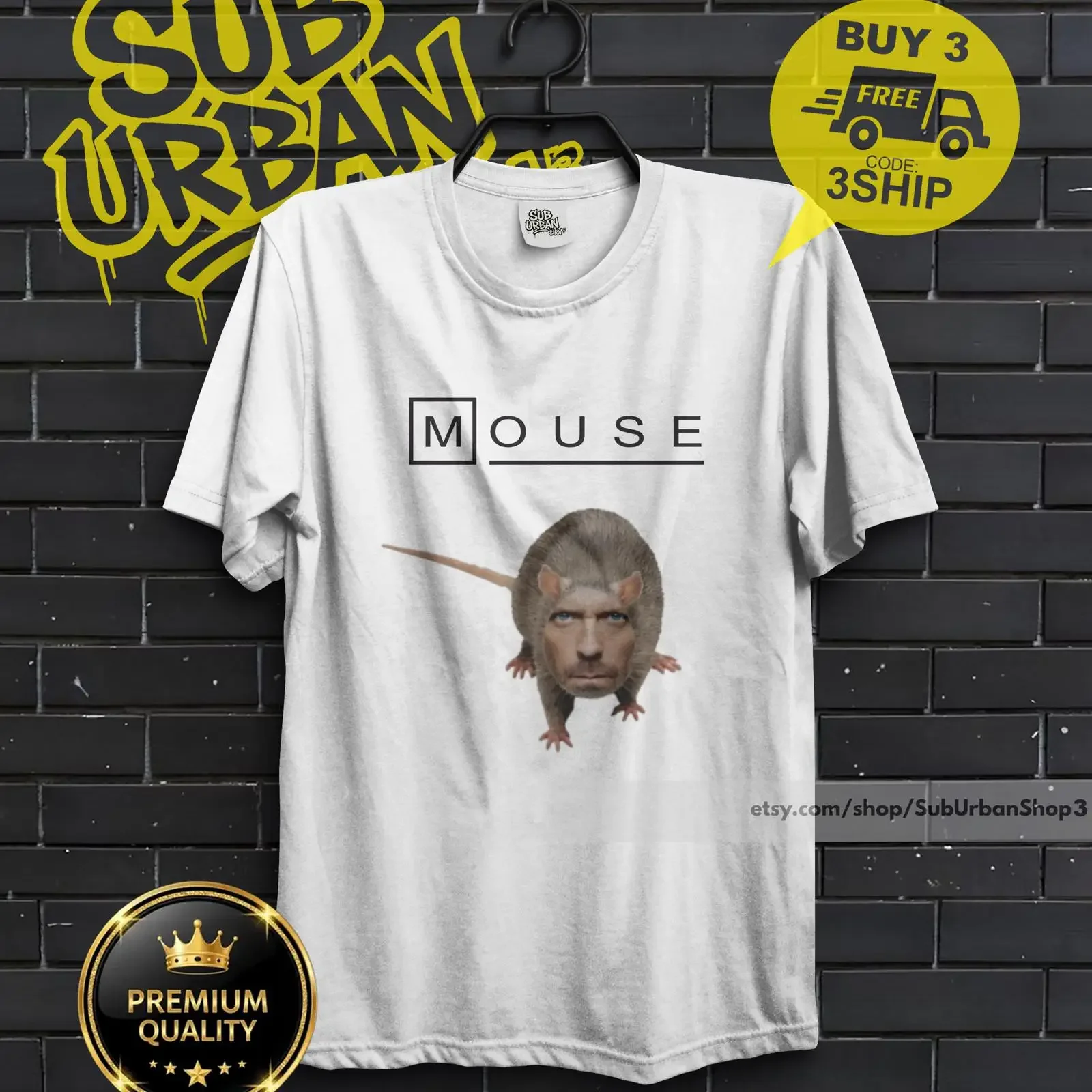House Mouse MD Funny shirt Jersey T Casual Wear Pop tee culture 2 vintage Washed Comfortable Unisex Stylish Versatile homme