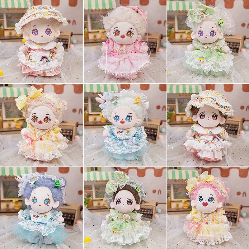 20cm Anime Idol Plush Cotton Doll Kawaii Stuffed Fat Body Star Figure Toys DIY Clothes Accessory for Fans Collection Gifts