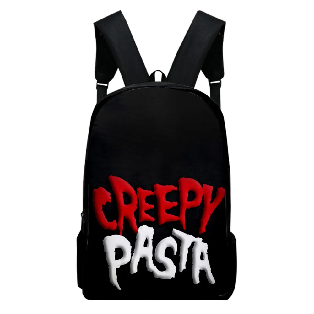 Creepypasta Merch 배낭 학교 가방 성인 키즈 가방 남녀 공용 배낭 2023 캐주얼 스타일 데이 팩, 가방, 덮개 스타일, 다양한 색상