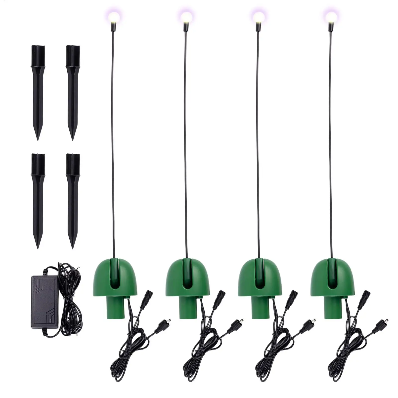 Swaying Yard Lights 4 Pieces Swing Christmas LED Stake Path Lights Yard Holiday Party Lighting For Outdoor Courtyard Patio Lawn