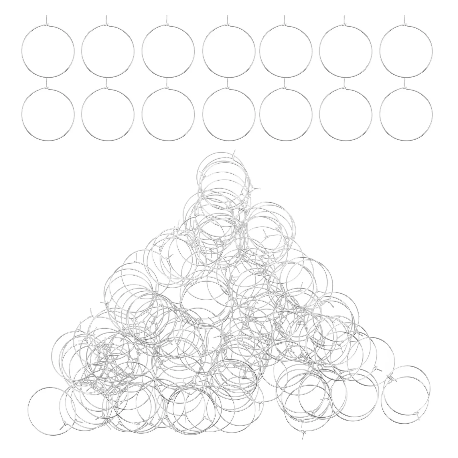 

150Pcs Wine Glass Charms Electricting Plate DIY Drink Markers for Glasses Reusable Party Cup Identifiers Brightly Colored