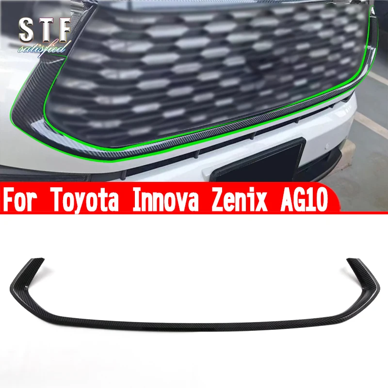 For Toyota Innova Zenix AG10 2023 2024 Car Accessories Front Grille Around Center Trim Molding Decoration Stickers