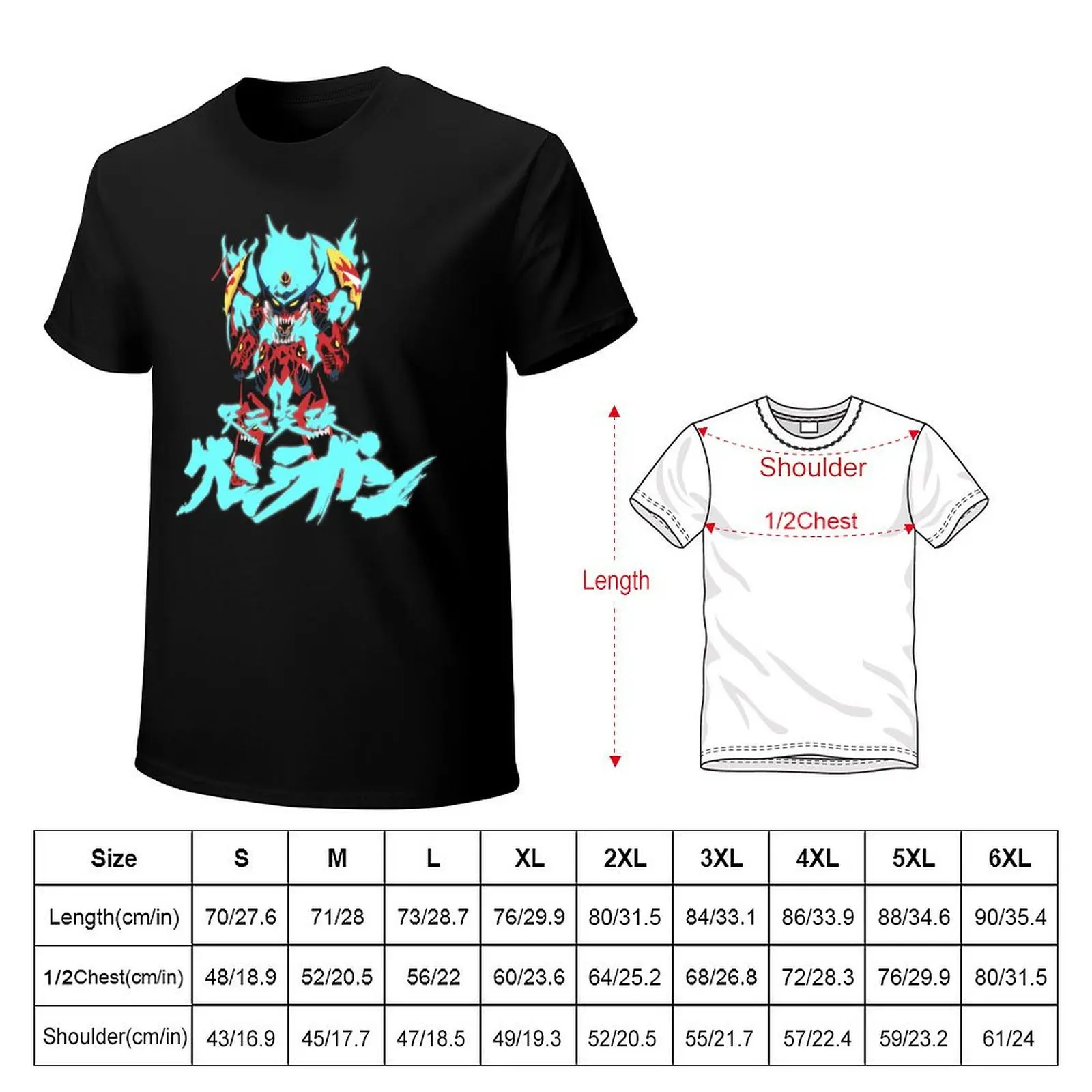 Tengen Toppa Gurren Lagann T-Shirt cute tops quick-drying summer tops customs heavyweight t shirts for men