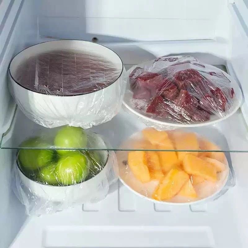 100 Disposable Cling Film Covers for Household Fresh-Keeping Bags with Elastic Fresh-Keeping Bowl Leftover Shower Cap Style