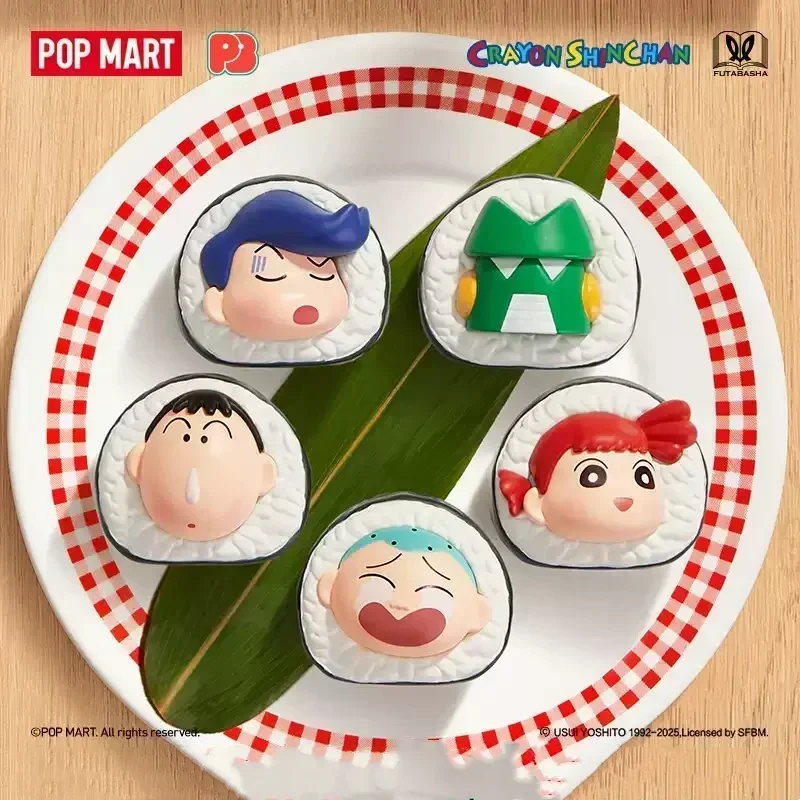 POP MART POP BEAN Sushi Series CRAYON SHINCHAN Blind Box Guess Bag Desktop Decoration Cute Model Gift Girl Toys Anime