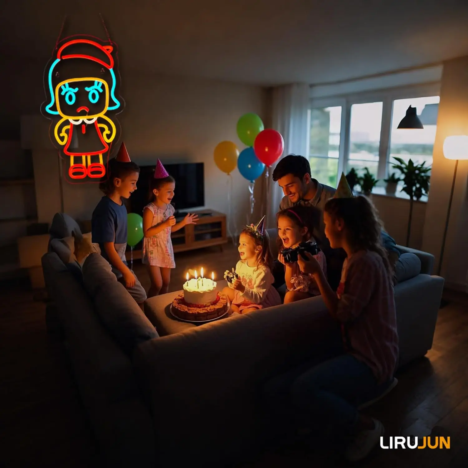 أنيمي تسجيل عكس الضوء USB Led ضوء النيون لغرفة نوم بار غرفة المعيشة سينما نادي جدار ديكور هدية لعيد الميلاد هدية الكريسماس #2