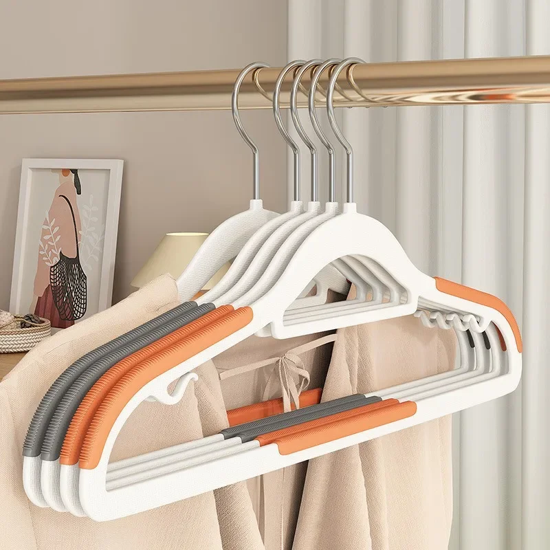 

10PCS Anti Slip Hanger Household Clothes Hanger Plastic Non Marking and Anti Slip Hanger Clothing Rack Drying Rack for Clothes
