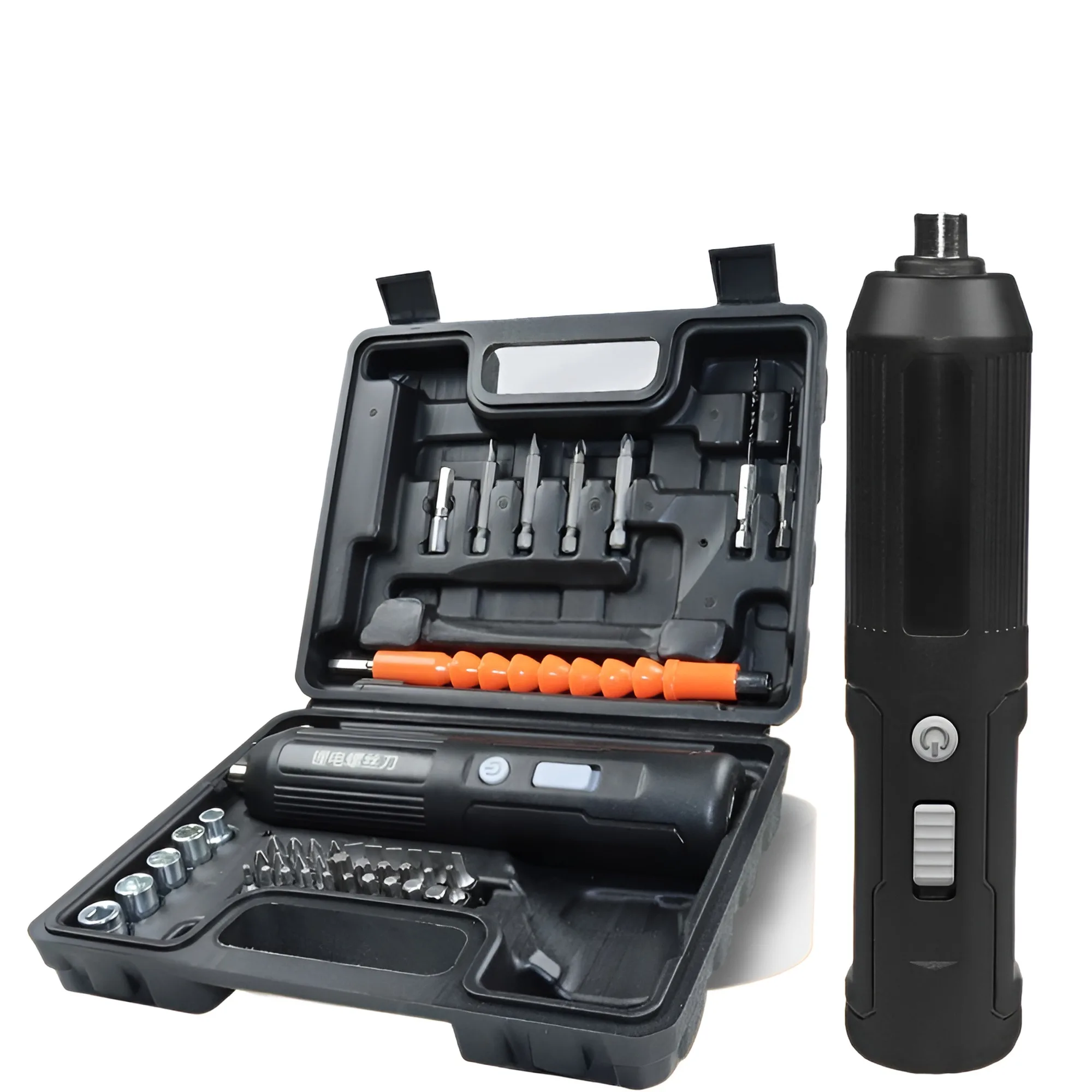 USB Rechargeable Lithium Electric Screwdriver - High Torque, Straight Handle, Fast Charging, 3.7V Cordless Drill