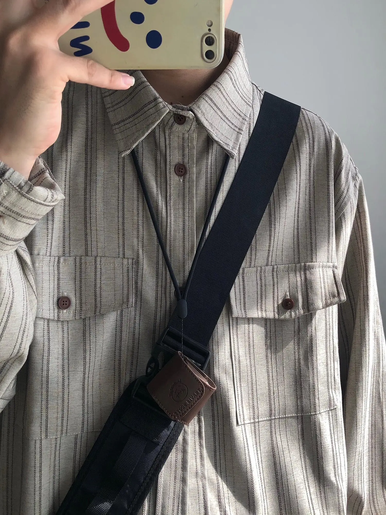 

RICHMAN мужские повседневные полосатые длинные све irt весна осень японский свободный крой универсальные дышащие молодежные 2)