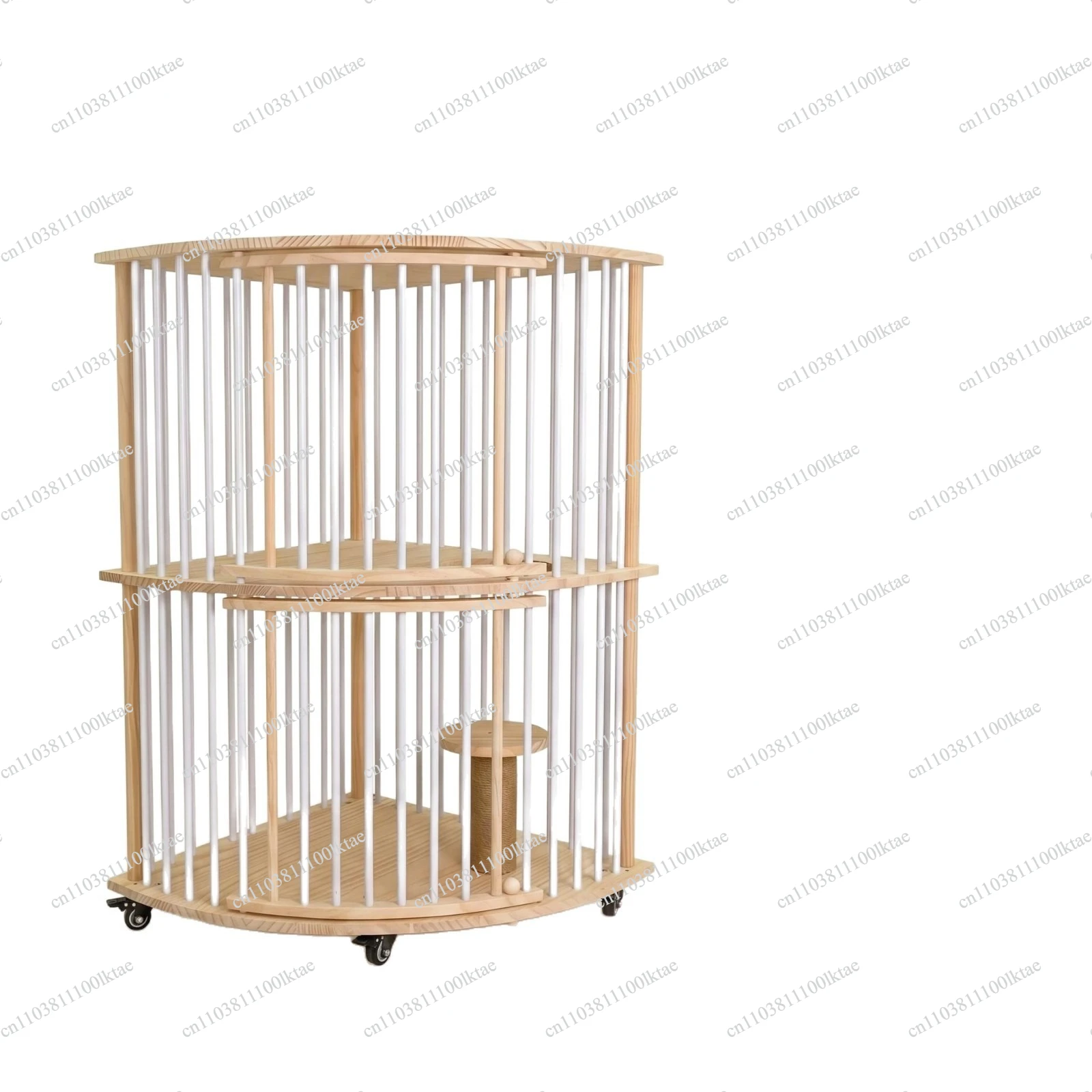 Wall Corner Right Angle Solid Wood Household Indoor Double Layer Cat House