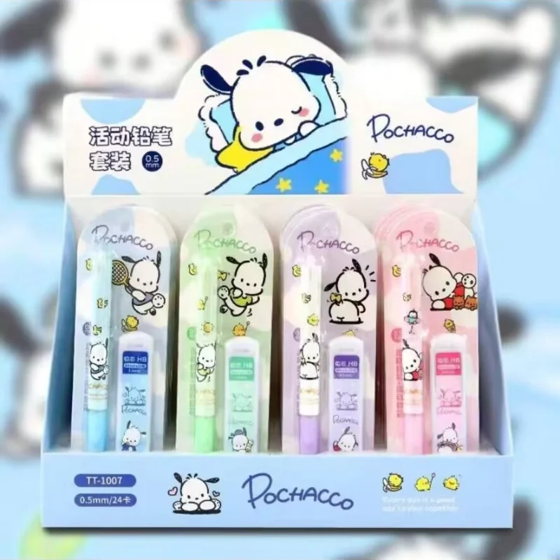 Sanrio Kawaii Pochacco Mechanical Pencil Set Cute 0.5MM Drawing Writing Automatic Pen School Office Supplies ﻿