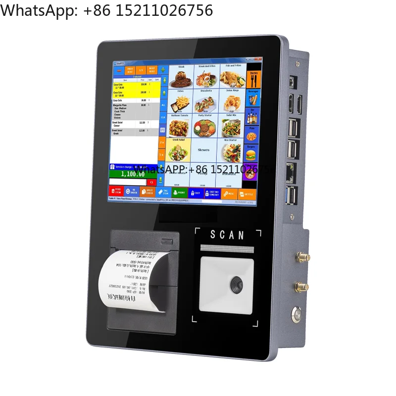 8/11.6/15.6/21.5/24/27/32/43 Inch Self-Service POS Cash Register for Restaurants Restaurant Self-Service Kiosk