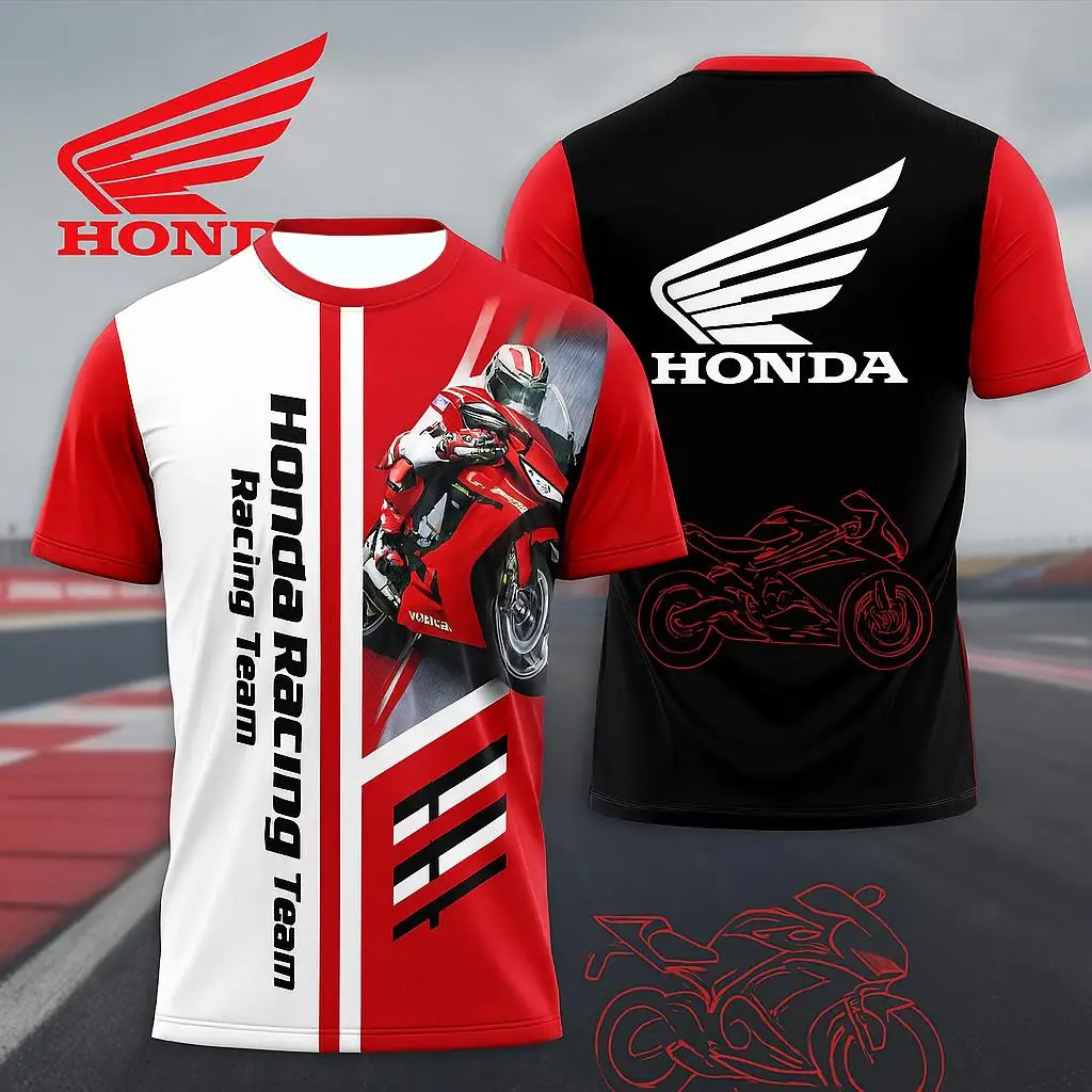 

Honda 2026 Racing Men Quick Dry Motorcycle Biker T-shirt Lightweight Breathable Jersey Sportswear For Summer Outdoor Riding