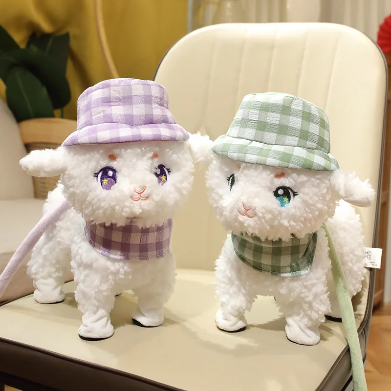 

30cm Kawaii Electric Walking Singing Alpaca Plush Soft Toy Stuffed Animal Toys Music Sheep Doll Toy for Kids Christmas Gifts