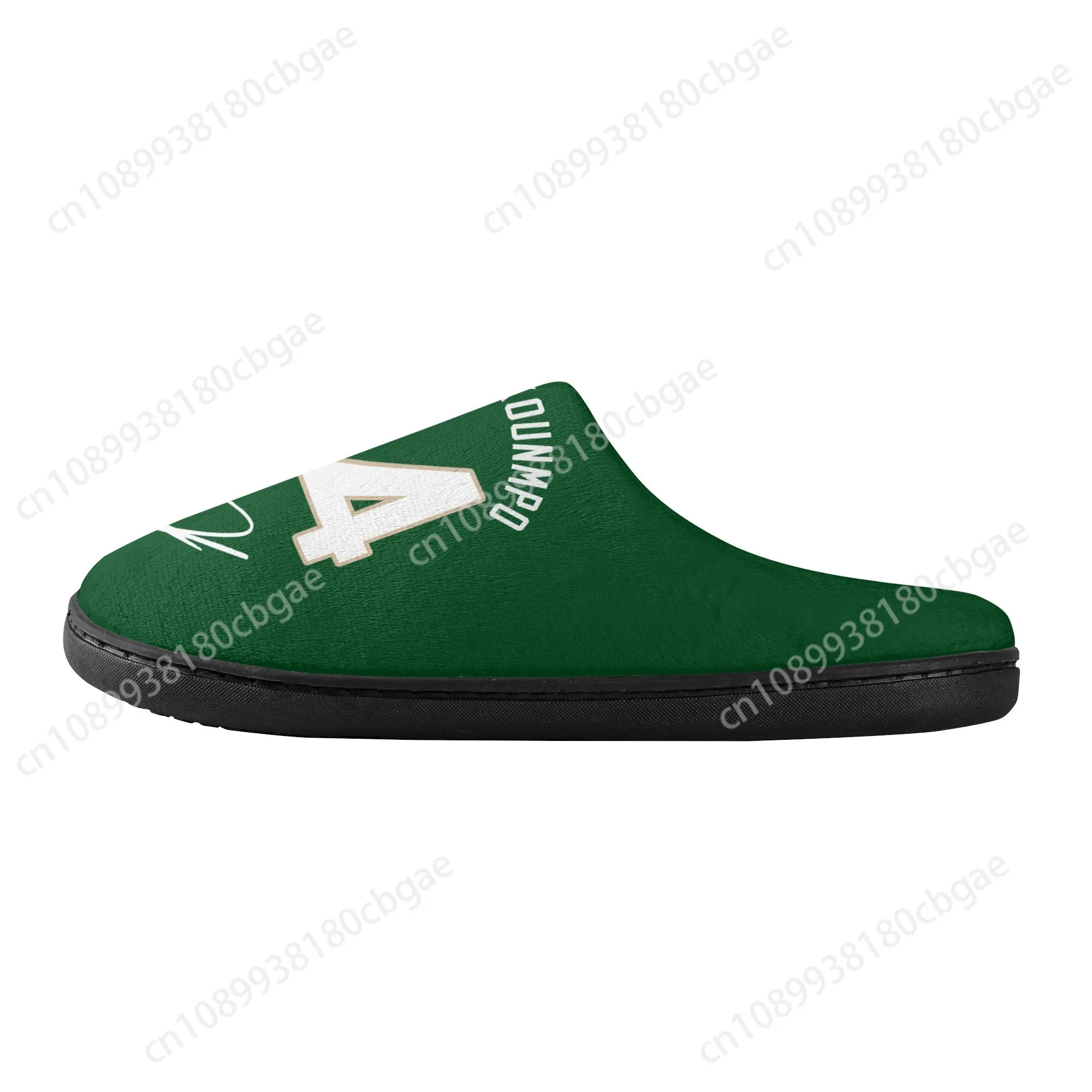 Milwaukee basketball Home Cotton Slippers Mens Womens Giannis Antetokounmpo NO 34 Plush Bedroom Warm Shoes Slipper Custom Shoe