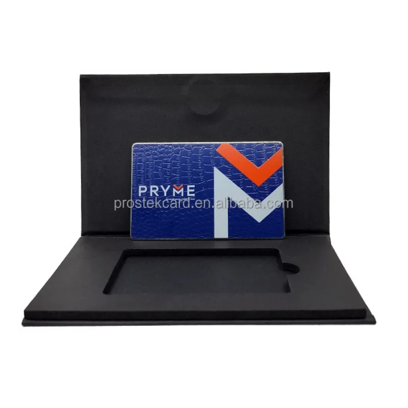 10 0.piecesHot Sale Customized Printed Premium Plastic Box Packaging Card Metal Card NFC Business Card Packaging.