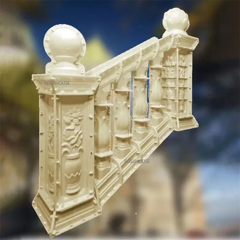 European Stair Handrail Mold Cement Railing Fence Model Cast-in-place Roman Pillar Villa Outdoor Slope Corner Building Mold Z